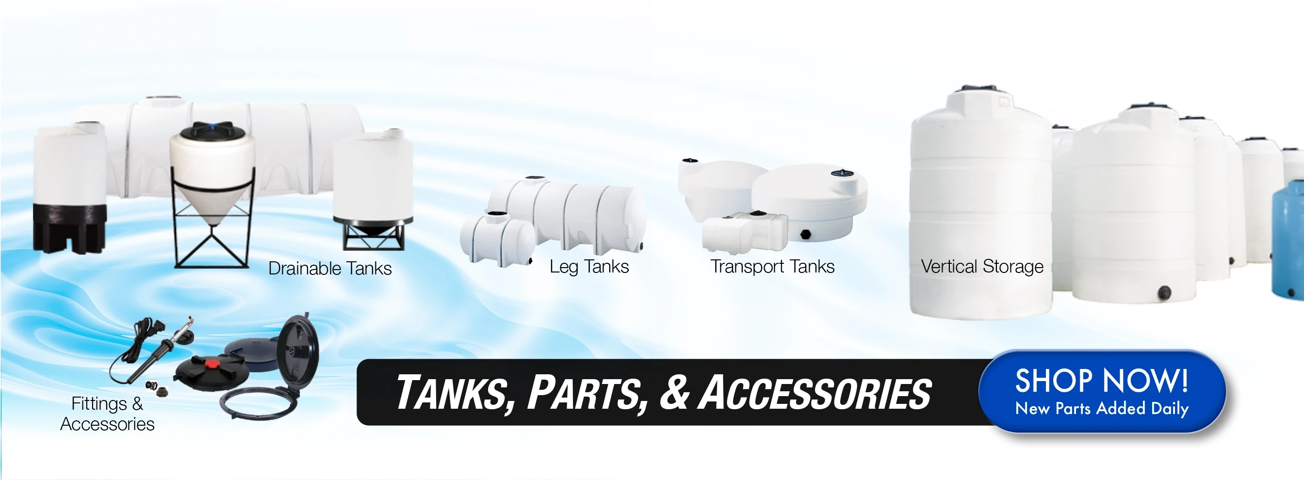 Norwesco liquid storage tanks and accessories: Vertical, horizontal, elliptical, specialty, transport, valves and fittings
